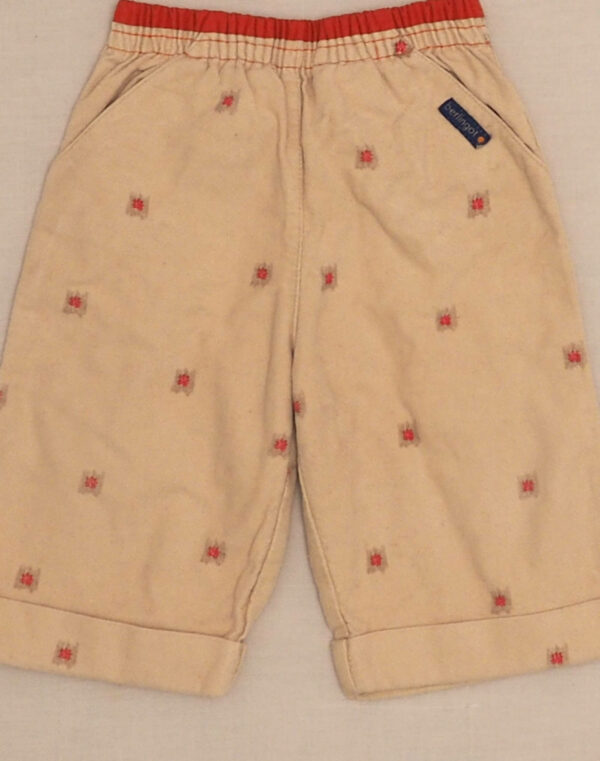 Pantalon velours à petits motifs