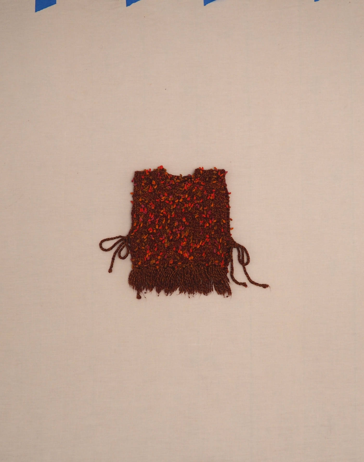 Poncho chenille tricoté main