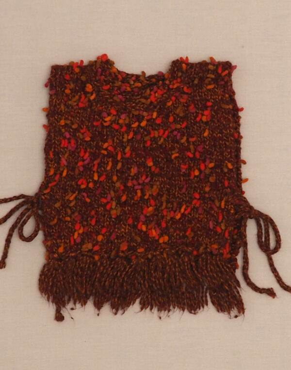 Poncho chenille tricoté main