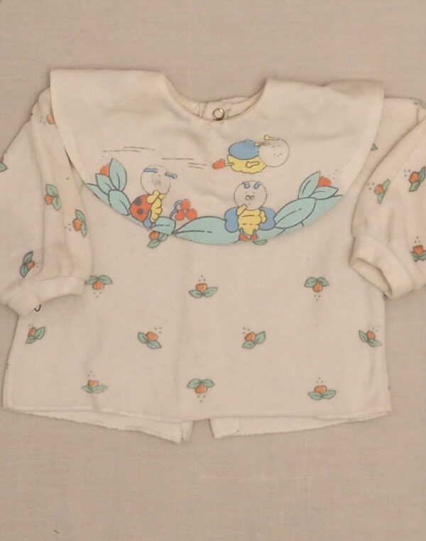 Blouse velours à grand col