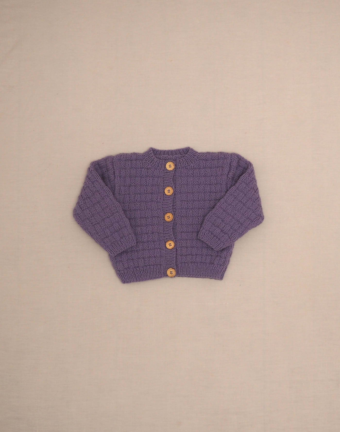 Handmade textured purple cardigan