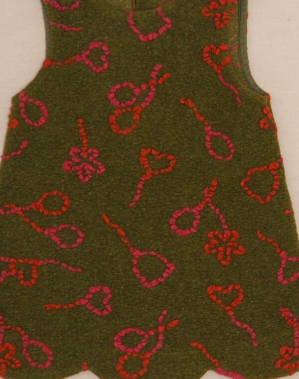 Boiled wool effect dress