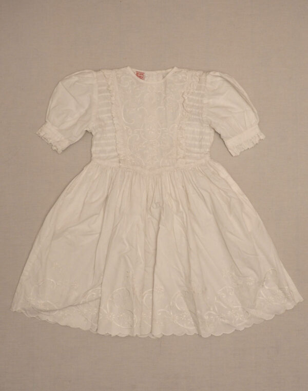 White embroidered dress 6 years