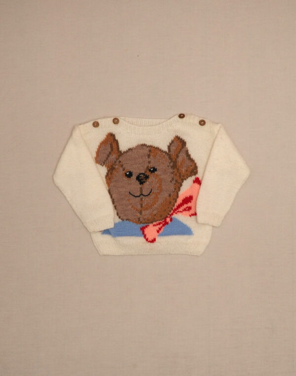 Pull grand ours tricoté main