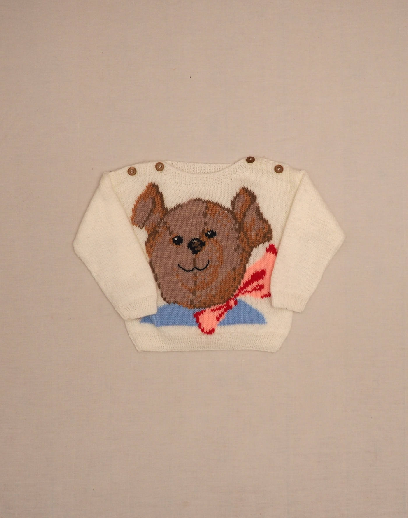 Pull grand ours tricoté main