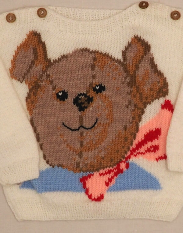 Pull grand ours tricoté main