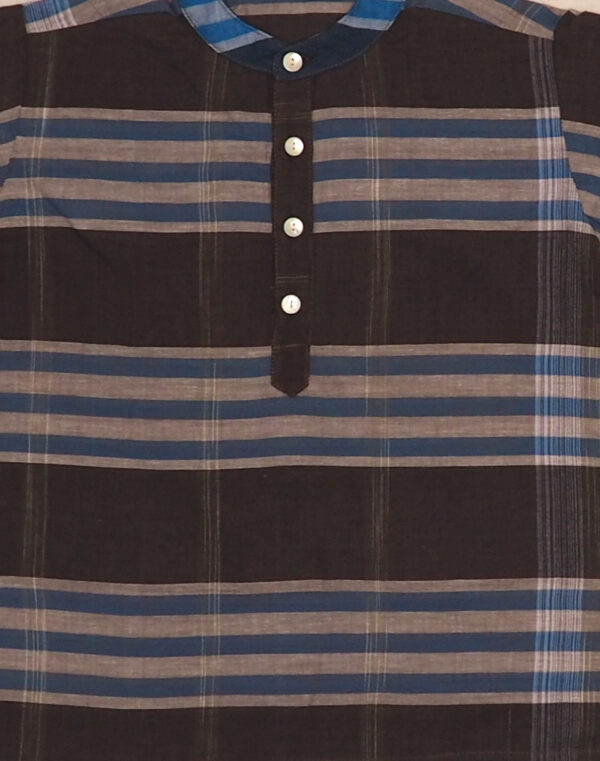 Chemisette grandes rayures cousue main