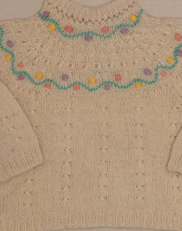 Pull guirlandes tricoté main