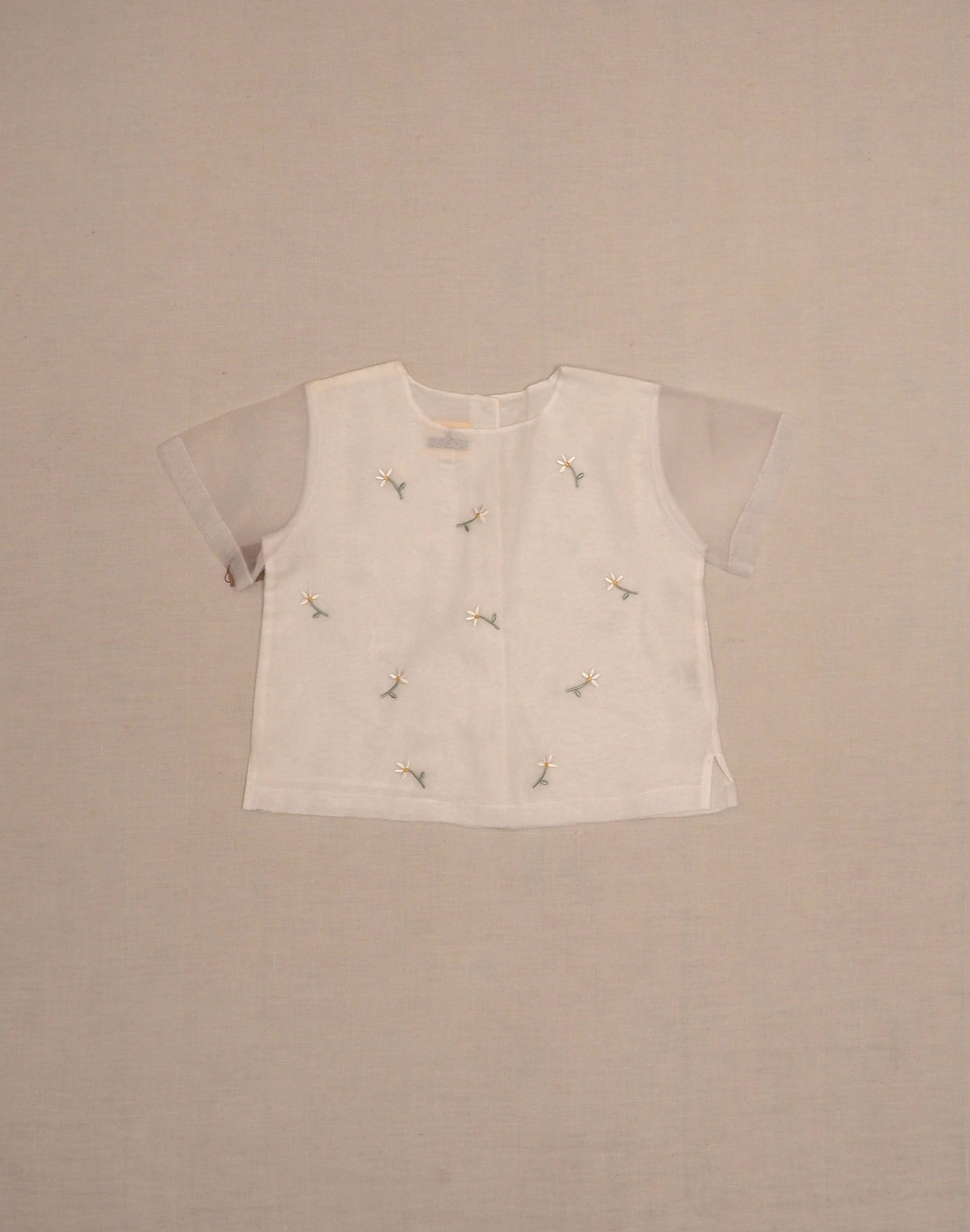 Blouse en gaze brodée