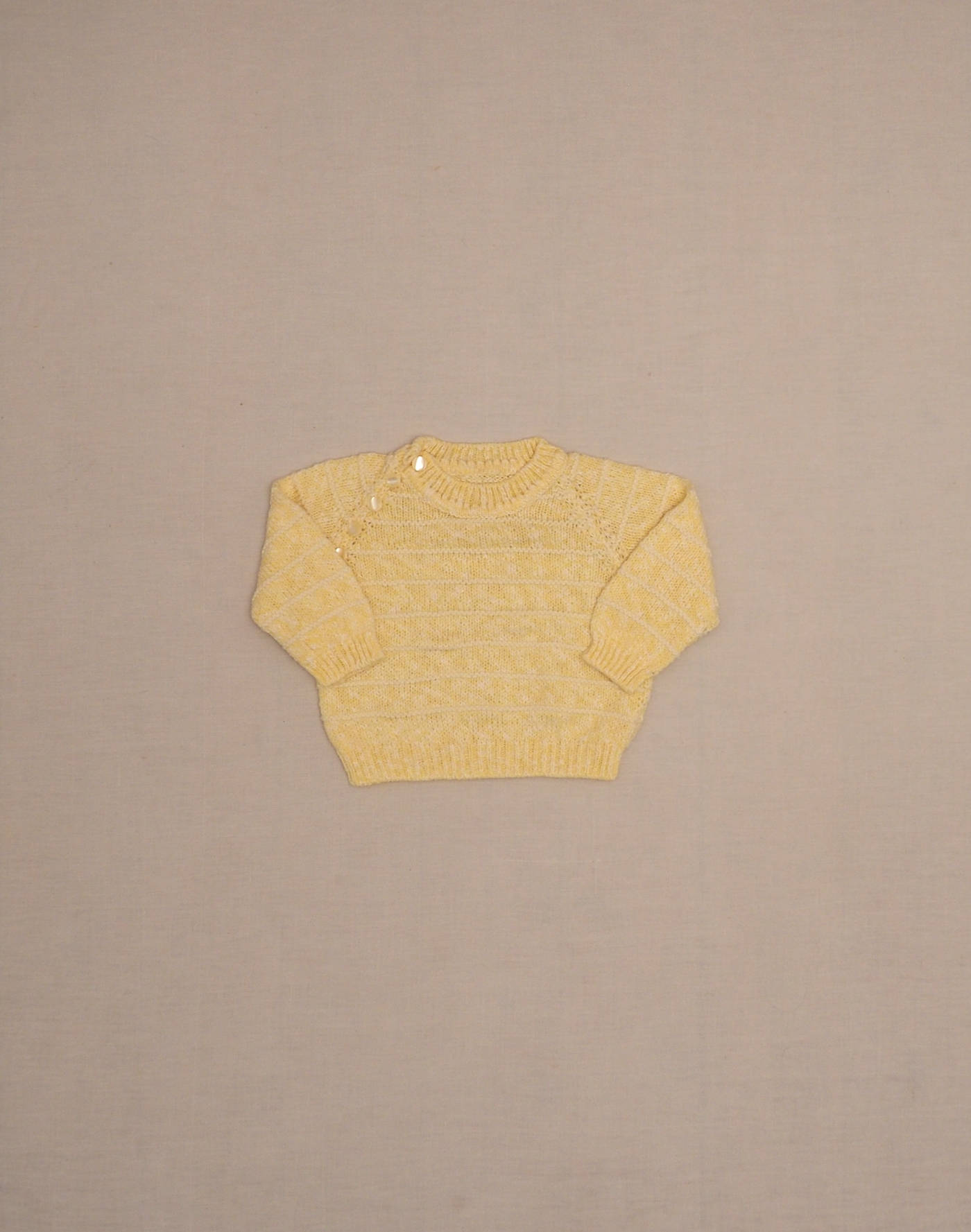 Handmade textured yellow sweater