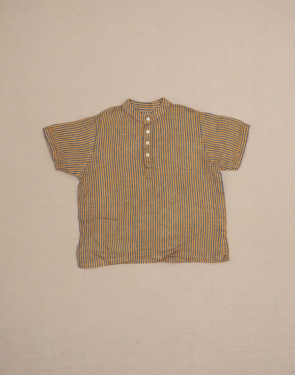 Chemisette fines rayures cousue main