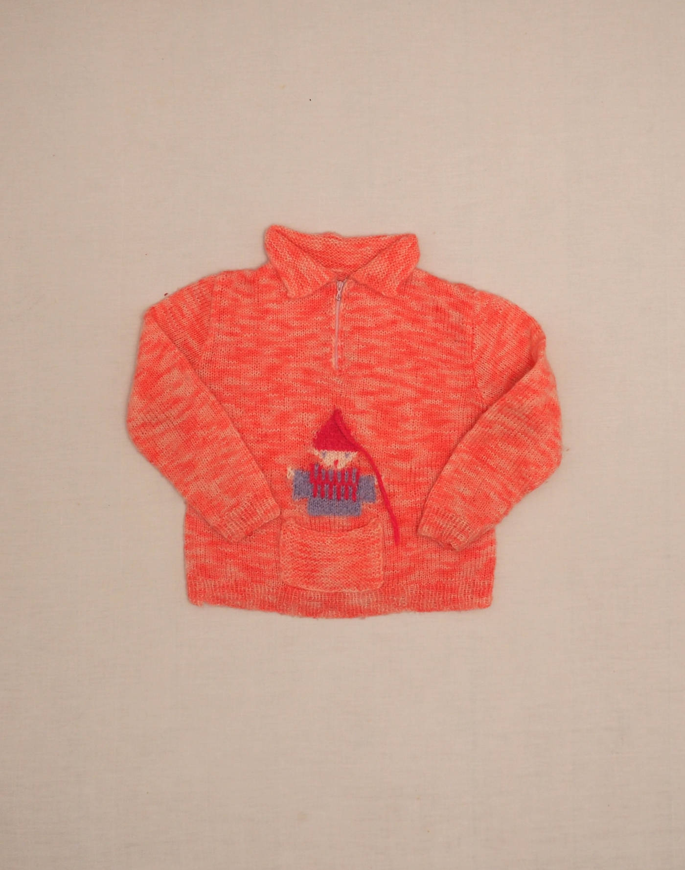 Hand-knitted elf sweater