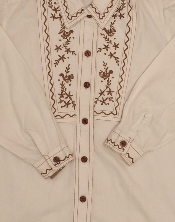 Chemise blanche brodée 8 ans