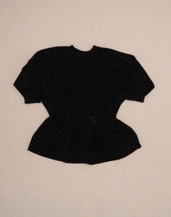 Velvet polka-dot dress