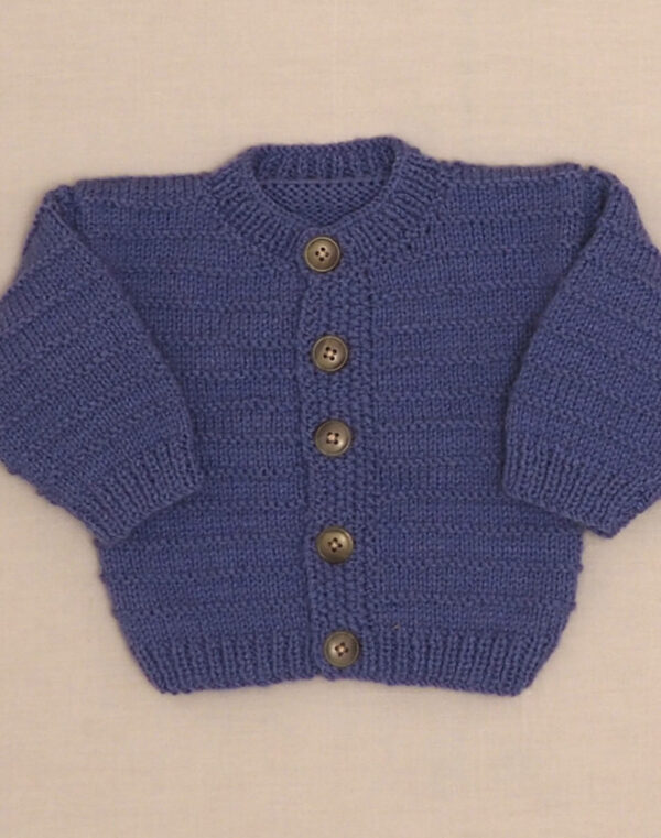 Cardigan lavande fait main