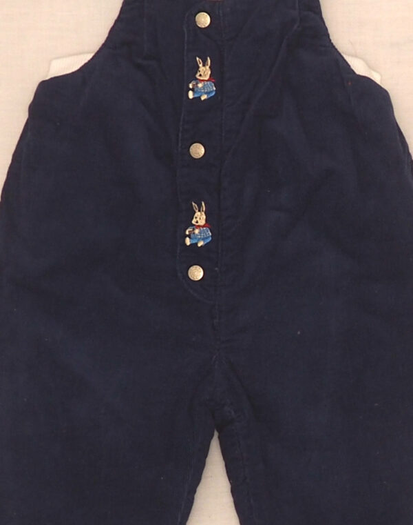 Salopette velours molletonné lapins