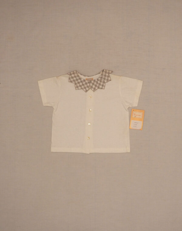 Flower collar blouse