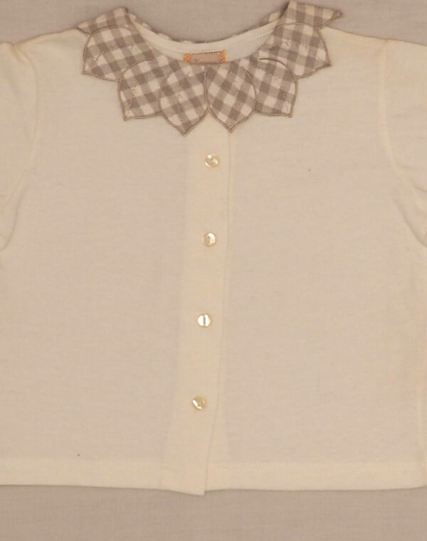 Flower collar blouse