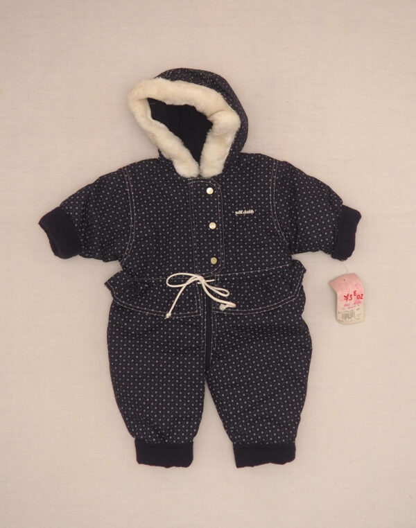 Combipilote fleurie col fourrure