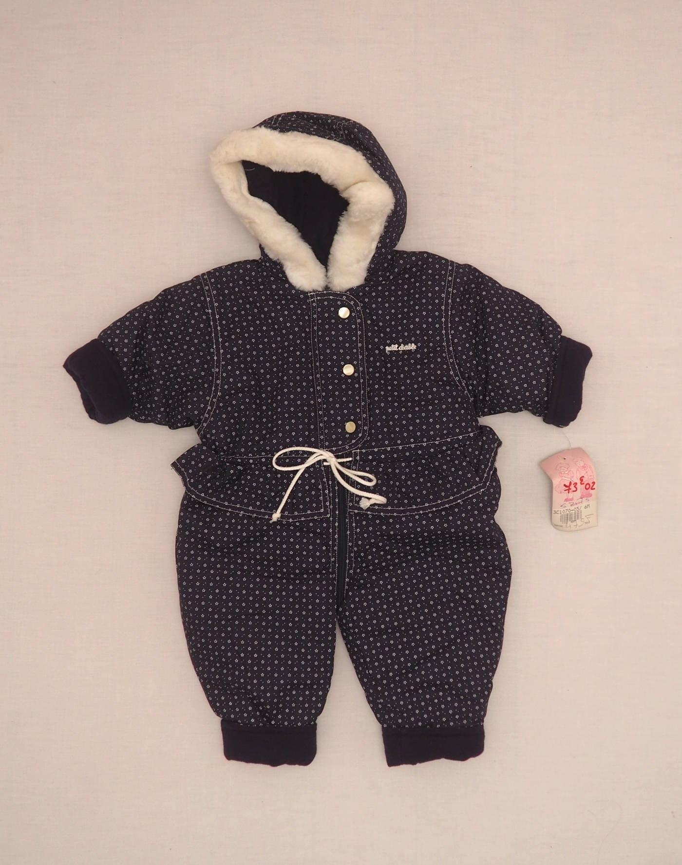 Combipilote fleurie col fourrure