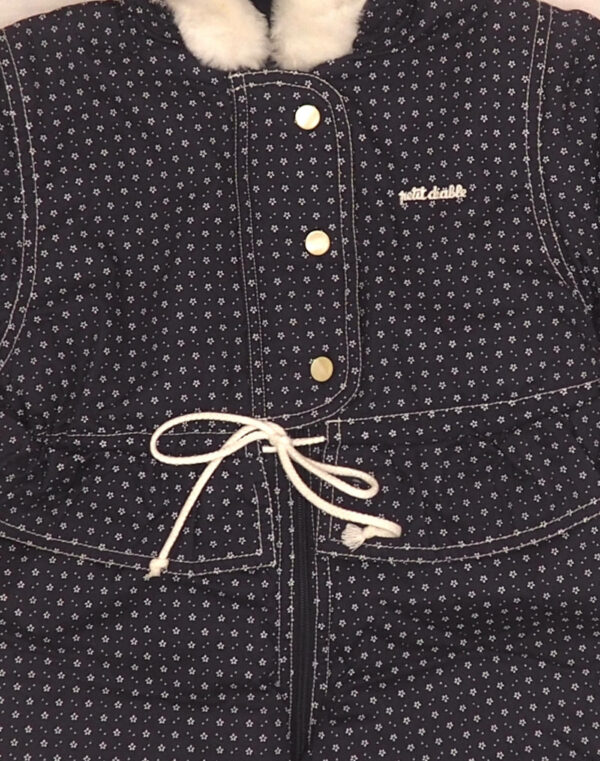 Combipilote fleurie col fourrure