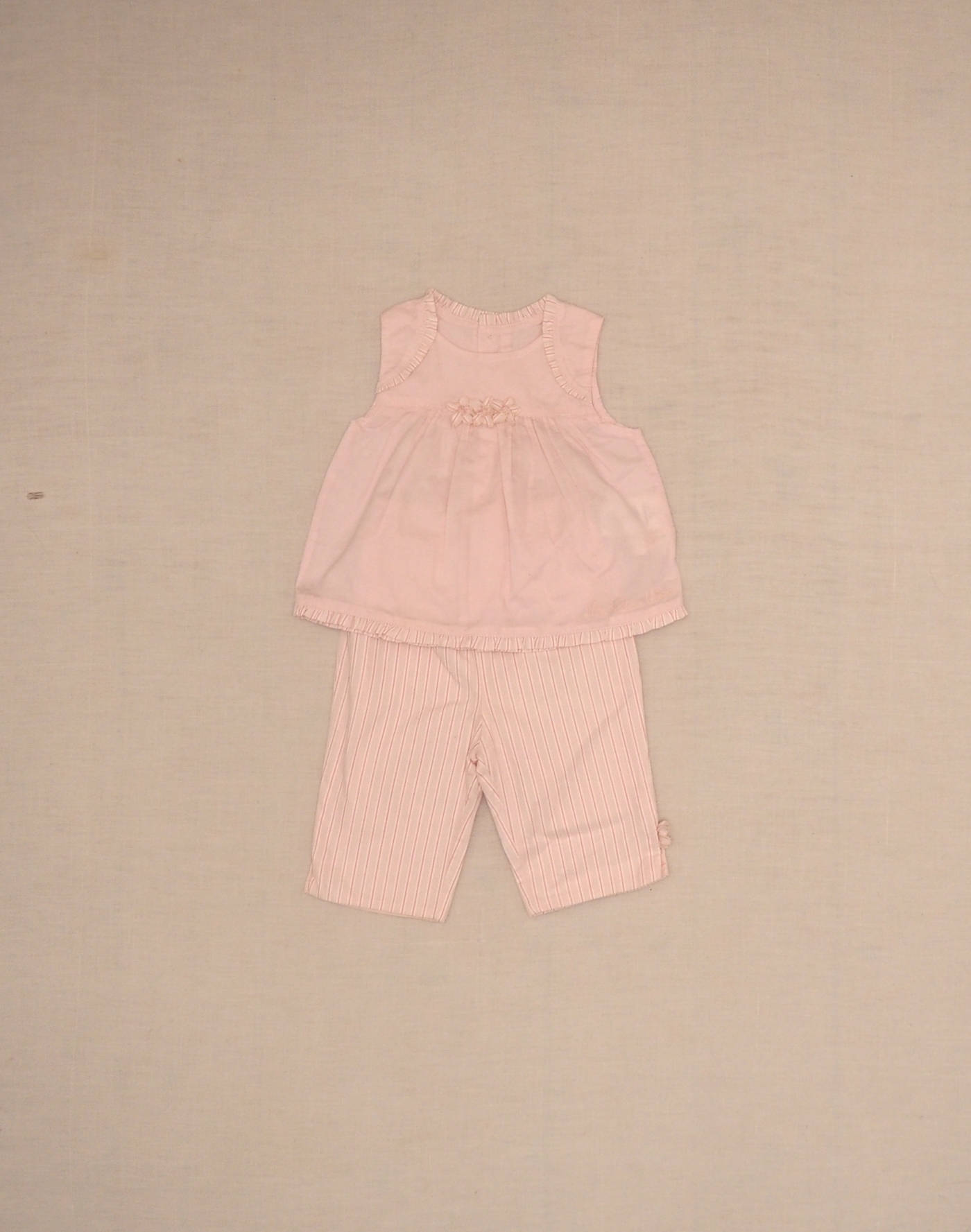 Ensemble blouse et pantalon rose