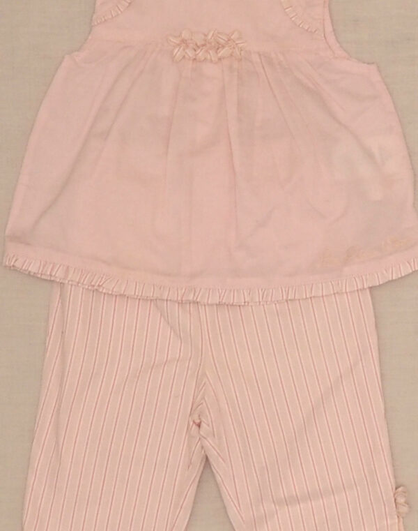 Ensemble blouse et pantalon rose