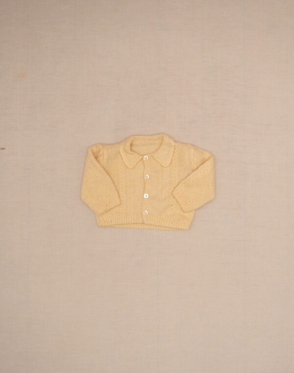 Hand-knitted ecru cardigan