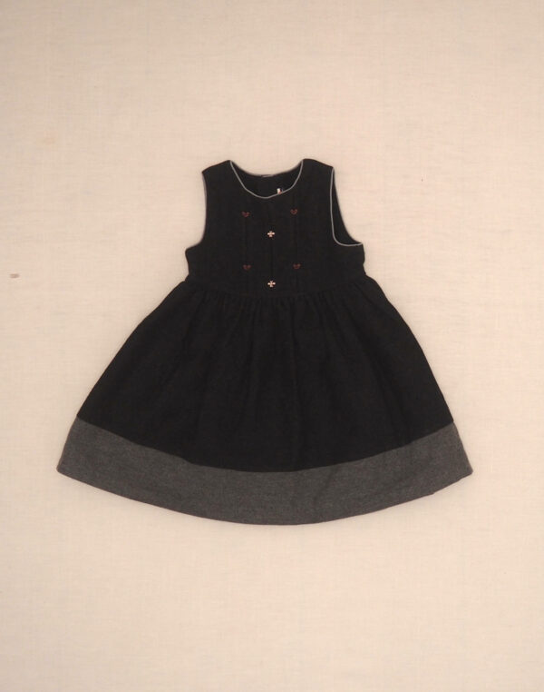 Robe chasuble brodée coeurs