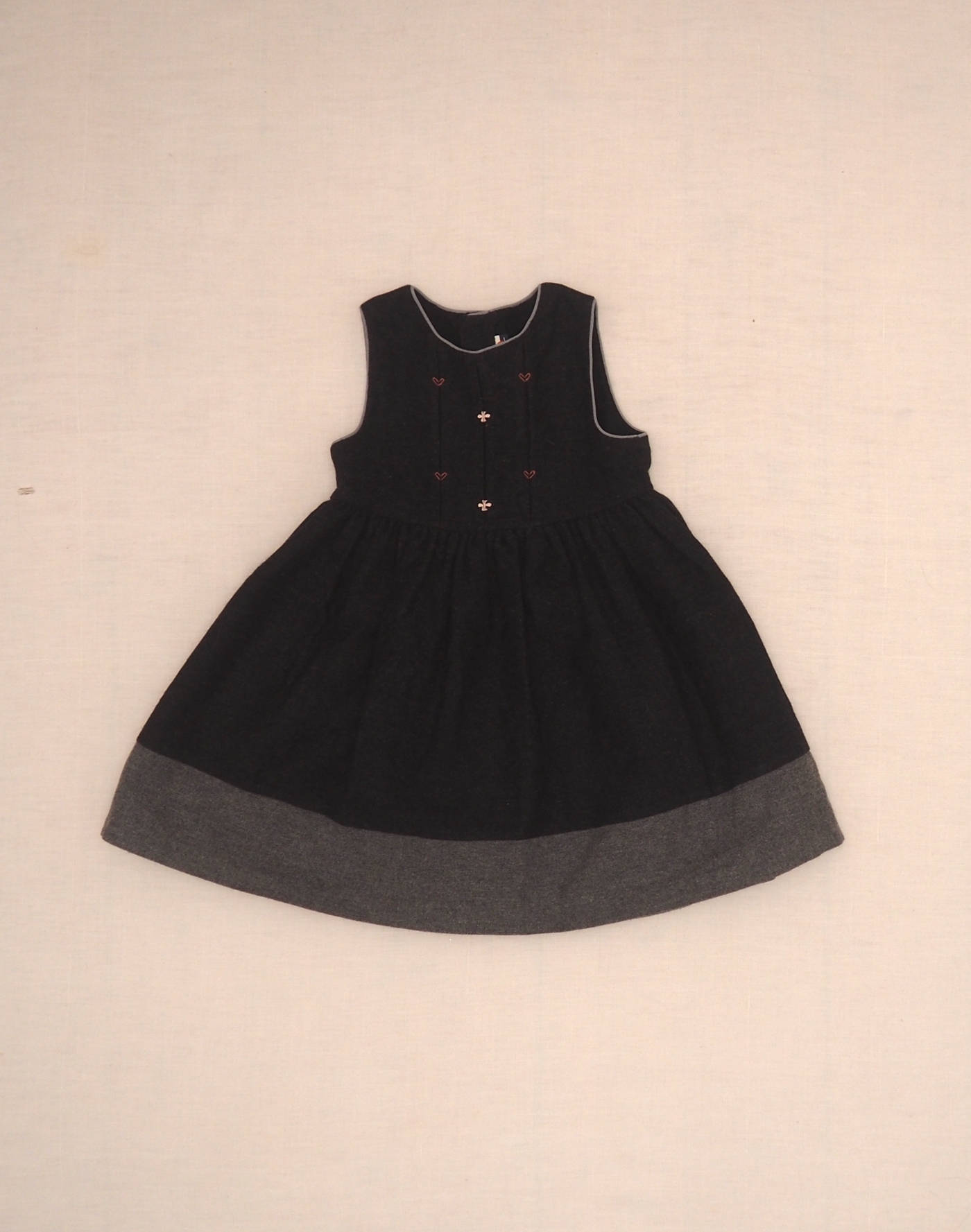 Robe chasuble brodée coeurs