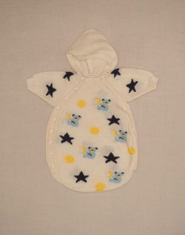 Handmade teddy bear & stars sleeping bag