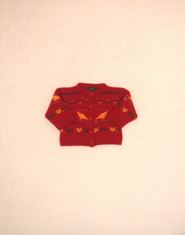 Jacquard hen cardigan