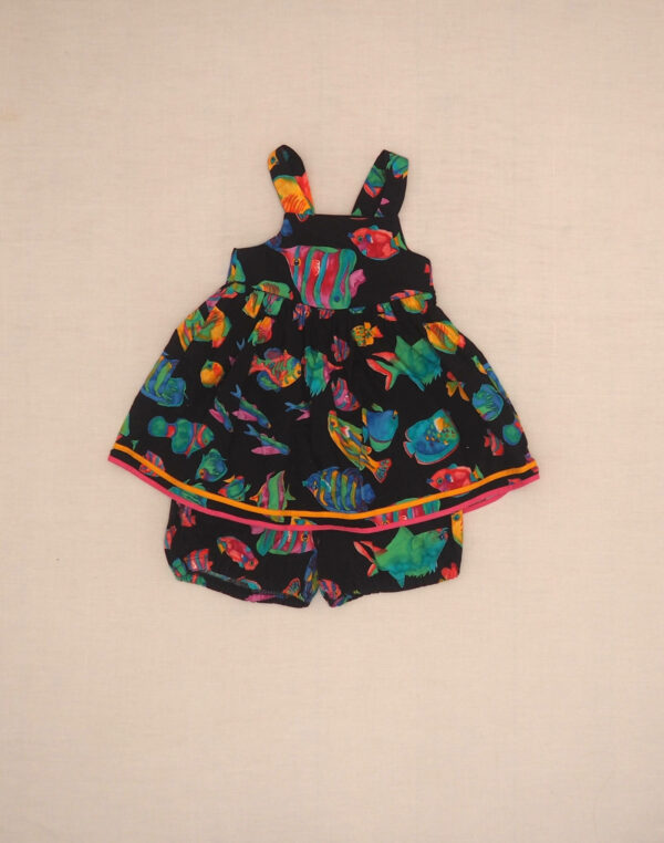 Ensemble blouse & bloomer poissons tropicaux