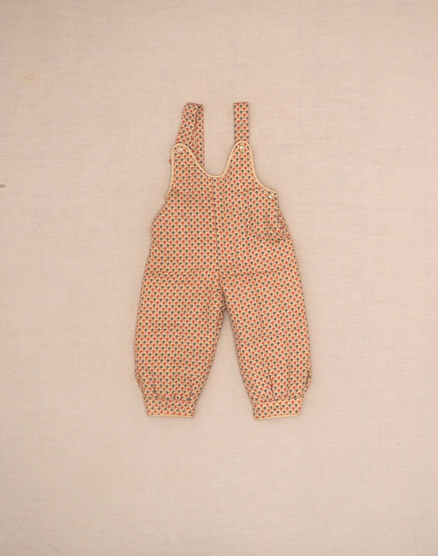 Salopette fleurie laine & coton 1970