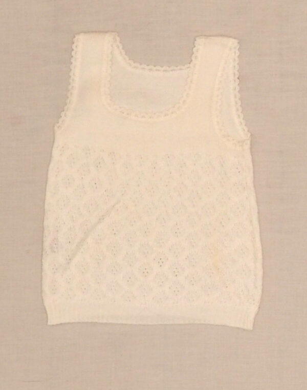 Pointelle mesh tank top