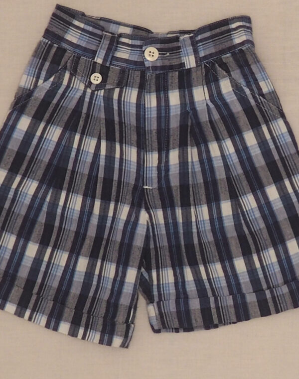 Short seersucker à carreaux