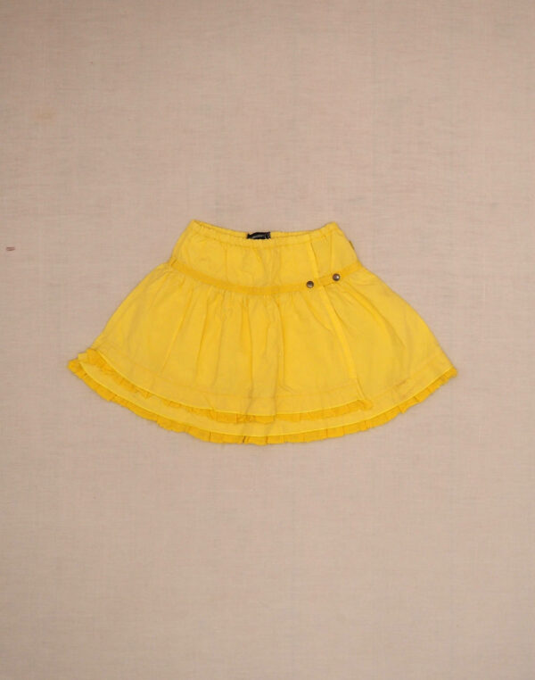 Jupe jaune à volant