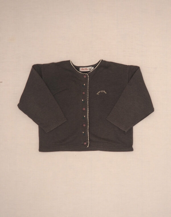 Grey embroidered cardigan 8 years