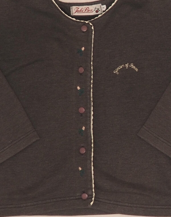 Grey embroidered cardigan 8 years