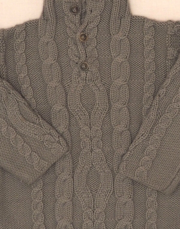 Pull à torsades gris