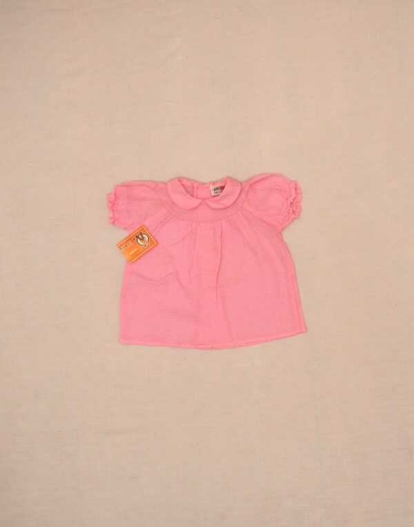 Pink seersucker blouse