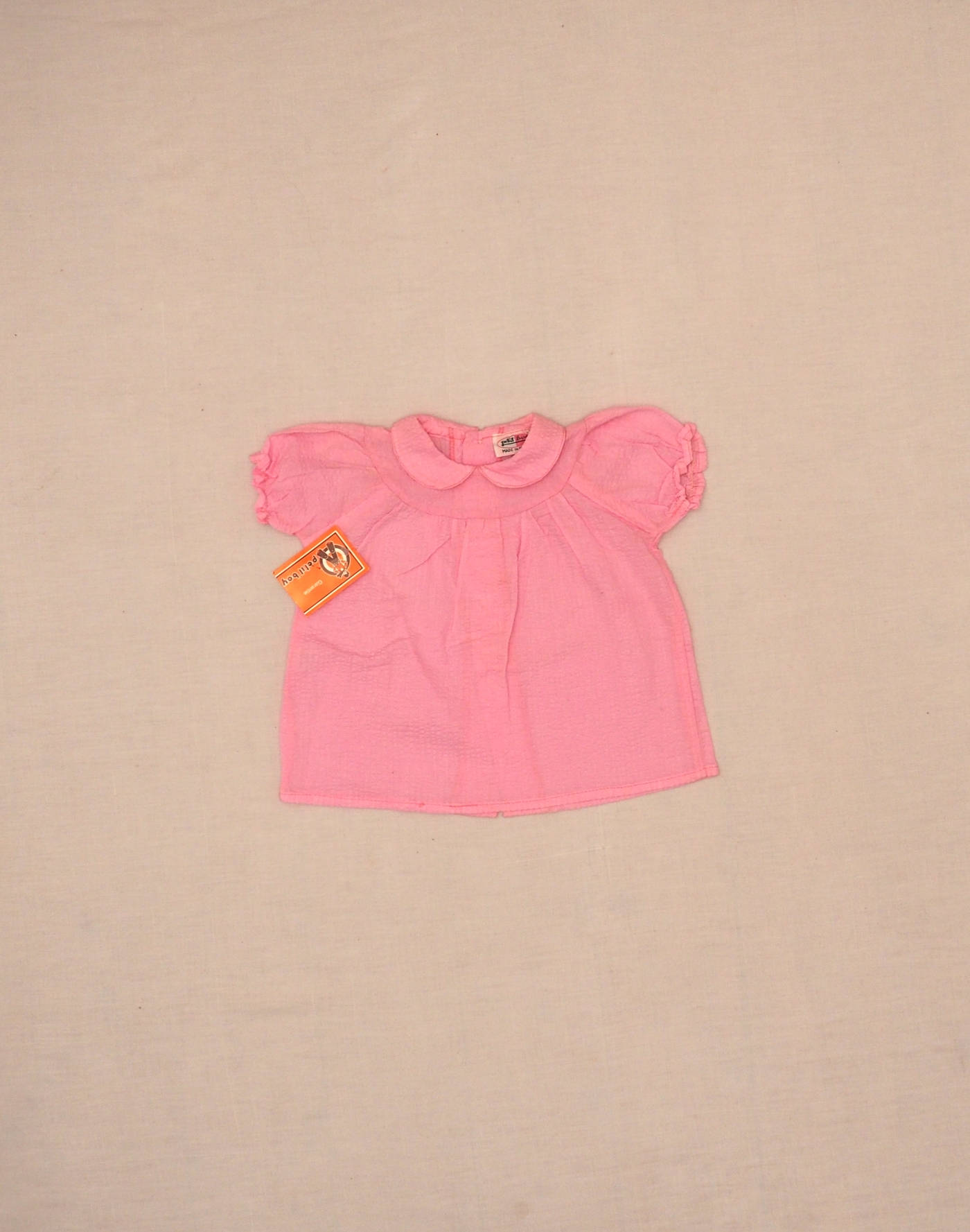 Pink seersucker blouse