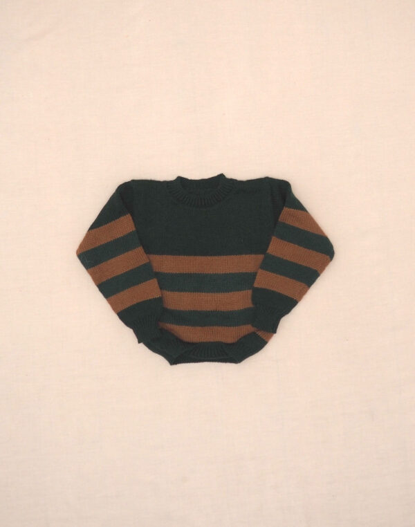 Pull rayé fait main