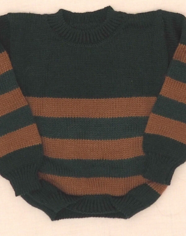 Pull rayé fait main