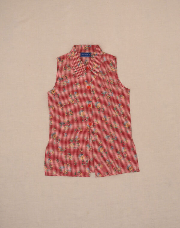 Floral gingham tunic 8-10 years