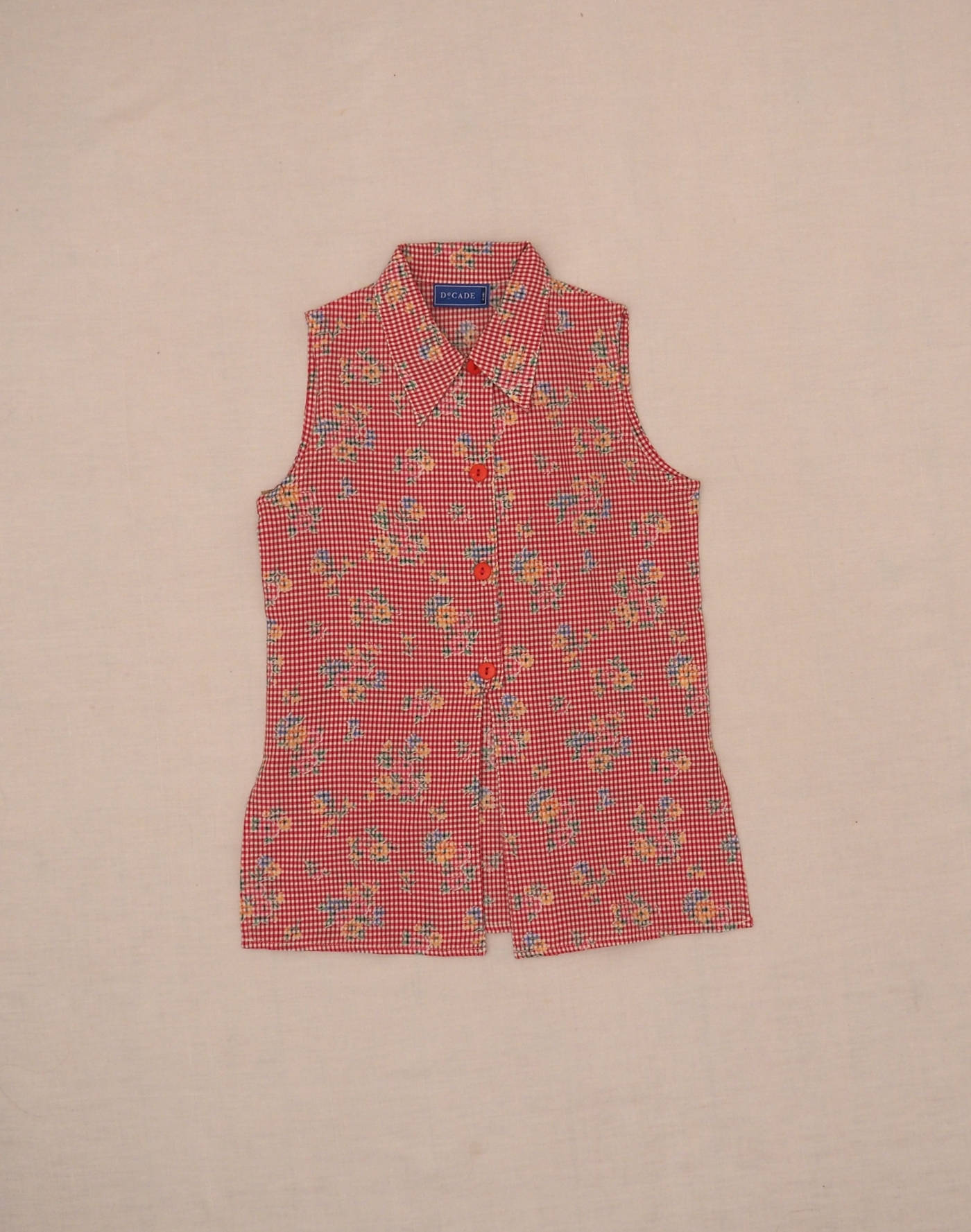 Floral gingham tunic 8-10 years