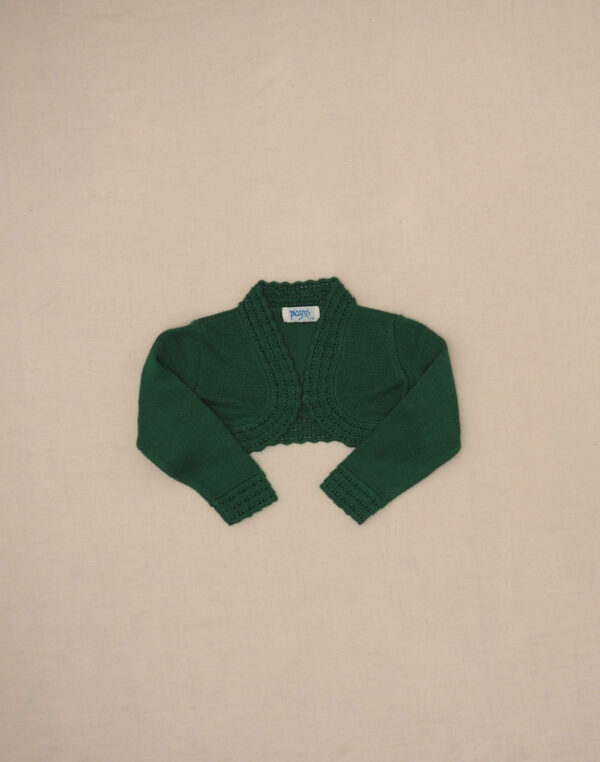 Cardigan boléro vert