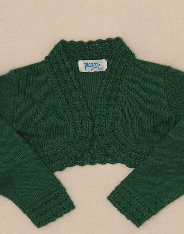 Cardigan boléro vert