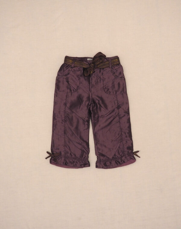 Pantalon satin prune