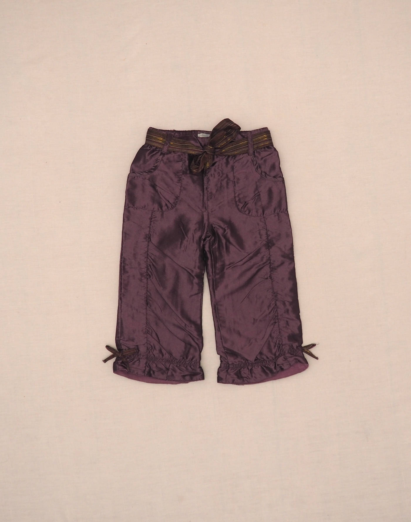 Pantalon satin prune